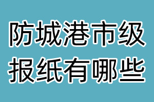 防城港市級報(bào)紙有哪些
